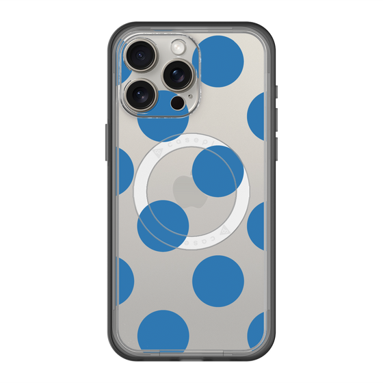 スリムプロテクションプレミアムケース with MagSafe［ シンプルドット - Blue ］