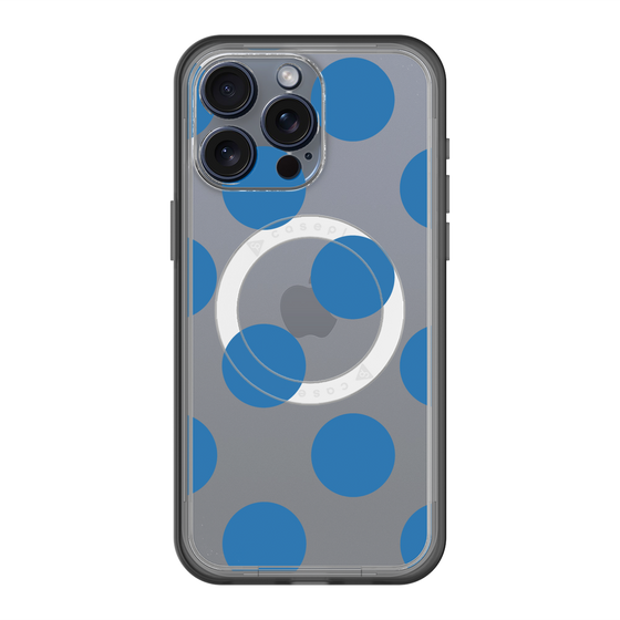 スリムプロテクションプレミアムケース with MagSafe［ シンプルドット - Blue ］