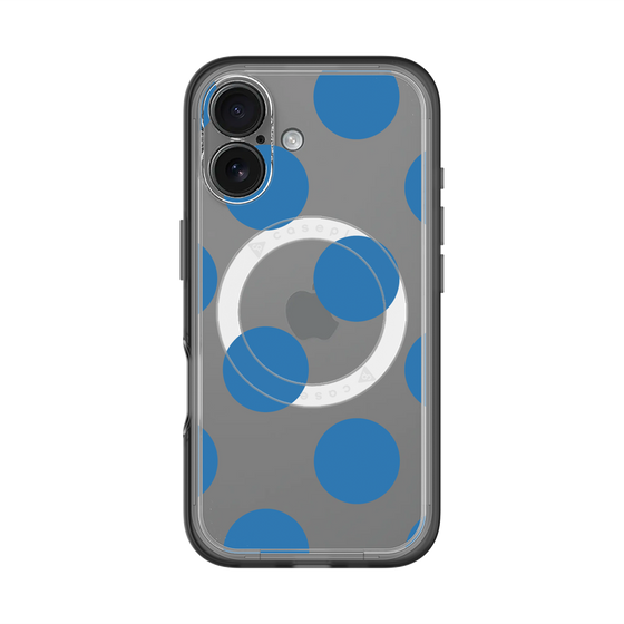 スリムプロテクションプレミアムケース with MagSafe［ シンプルドット - Blue ］