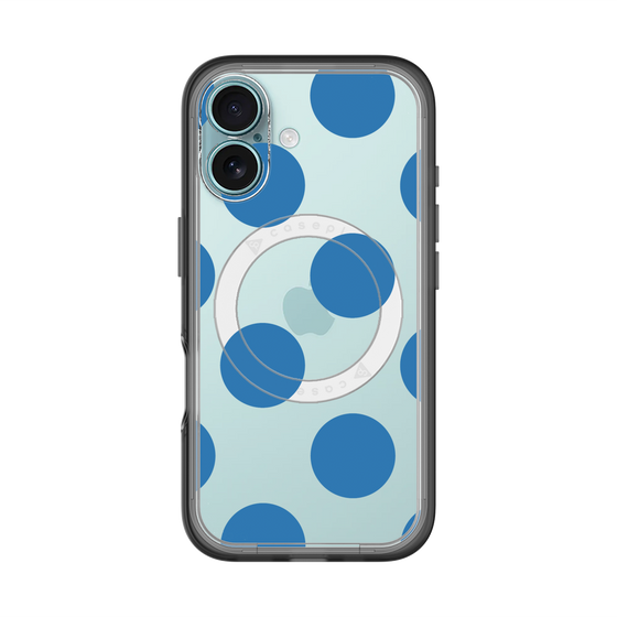 スリムプロテクションプレミアムケース with MagSafe［ シンプルドット - Blue ］