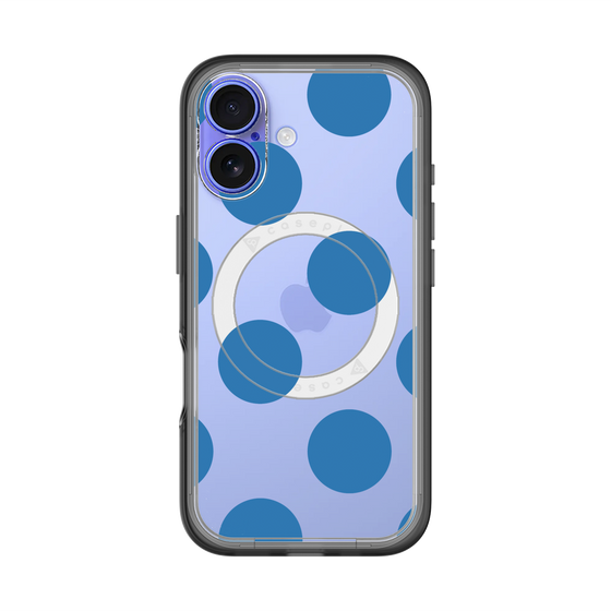 スリムプロテクションプレミアムケース with MagSafe［ シンプルドット - Blue ］