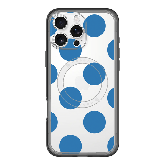 スリムプロテクションプレミアムケース with MagSafe［ シンプルドット - Blue ］