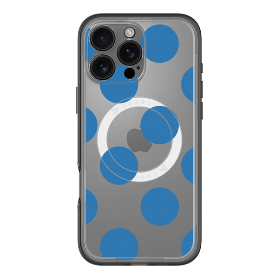 スリムプロテクションプレミアムケース with MagSafe［ シンプルドット - Blue ］