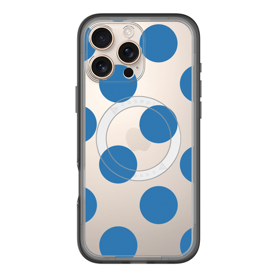 スリムプロテクションプレミアムケース with MagSafe［ シンプルドット - Blue ］