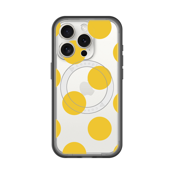 スリムプロテクションプレミアムケース with MagSafe［ シンプルドット - Yellow ］