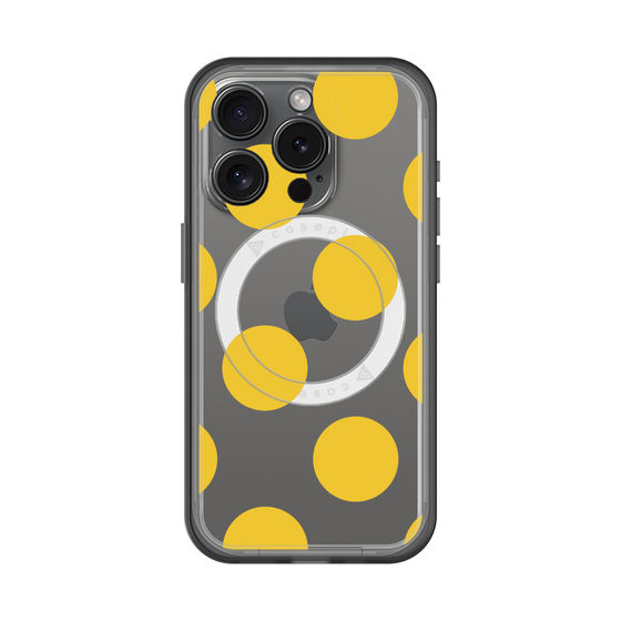 スリムプロテクションプレミアムケース with MagSafe［ シンプルドット - Yellow ］
