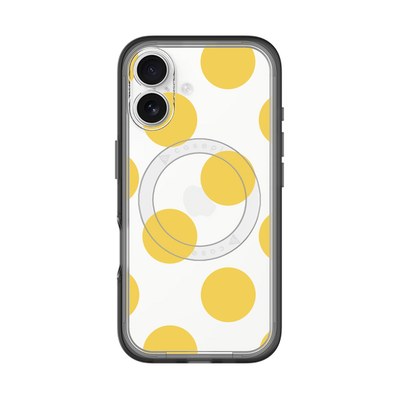 スリムプロテクションプレミアムケース with MagSafe［ シンプルドット - Yellow ］
