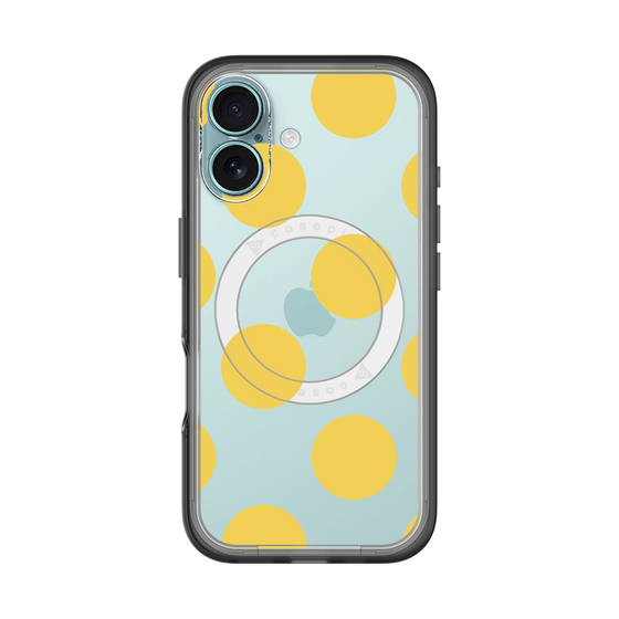 スリムプロテクションプレミアムケース with MagSafe［ シンプルドット - Yellow ］