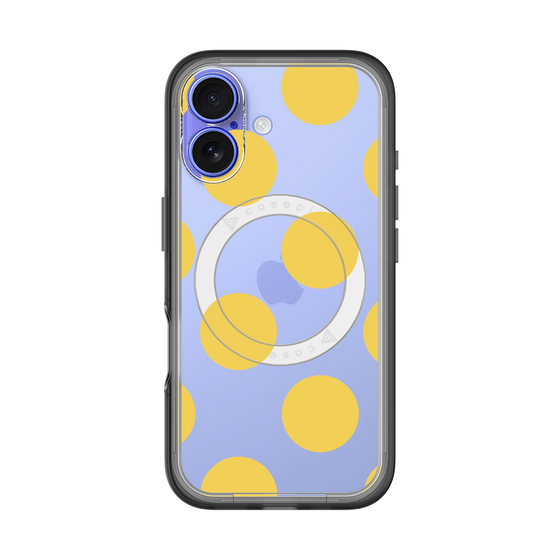 スリムプロテクションプレミアムケース with MagSafe［ シンプルドット - Yellow ］