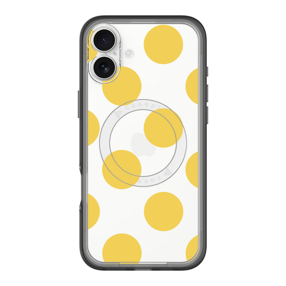 スリムプロテクションプレミアムケース with MagSafe［ シンプルドット - Yellow ］