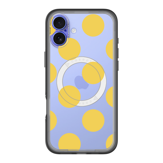 スリムプロテクションプレミアムケース with MagSafe［ シンプルドット - Yellow ］
