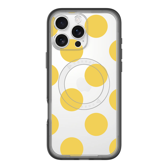 スリムプロテクションプレミアムケース with MagSafe［ シンプルドット - Yellow ］