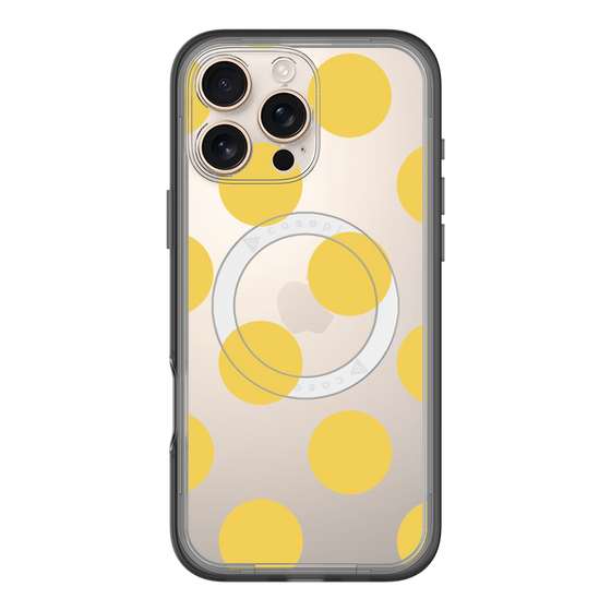 スリムプロテクションプレミアムケース with MagSafe［ シンプルドット - Yellow ］