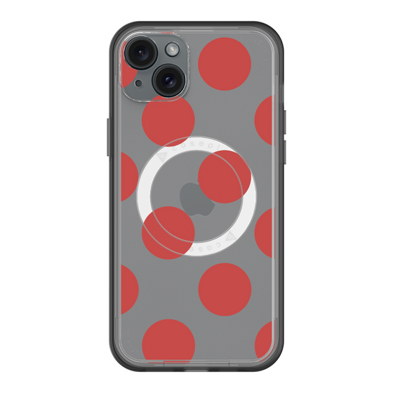 スリムプロテクションプレミアムケース with MagSafe［ シンプルドット - Red ］
