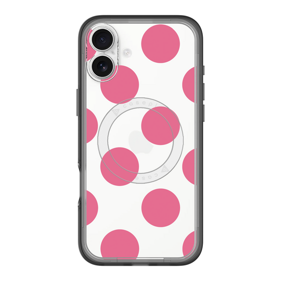 スリムプロテクションプレミアムケース with MagSafe［ シンプルドット - Pink ］