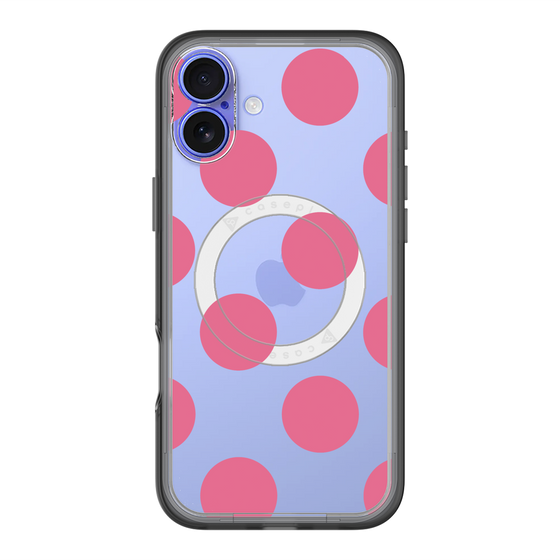 スリムプロテクションプレミアムケース with MagSafe［ シンプルドット - Pink ］