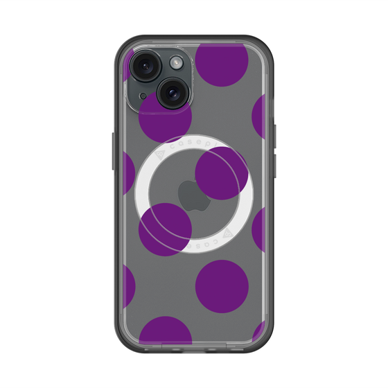 スリムプロテクションプレミアムケース with MagSafe［ シンプルドット - Purple ］