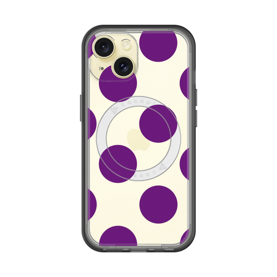 スリムプロテクションプレミアムケース with MagSafe［ シンプルドット - Purple ］