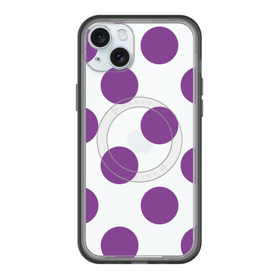 スリムプロテクションプレミアムケース with MagSafe［ シンプルドット - Purple ］