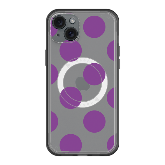 スリムプロテクションプレミアムケース with MagSafe［ シンプルドット - Purple ］