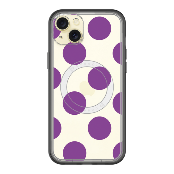 スリムプロテクションプレミアムケース with MagSafe［ シンプルドット - Purple ］