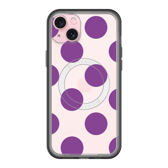 スリムプロテクションプレミアムケース with MagSafe［ シンプルドット - Purple ］