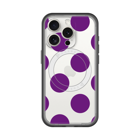 スリムプロテクションプレミアムケース with MagSafe［ シンプルドット - Purple ］