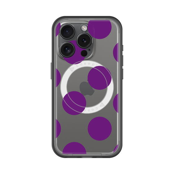 スリムプロテクションプレミアムケース with MagSafe［ シンプルドット - Purple ］