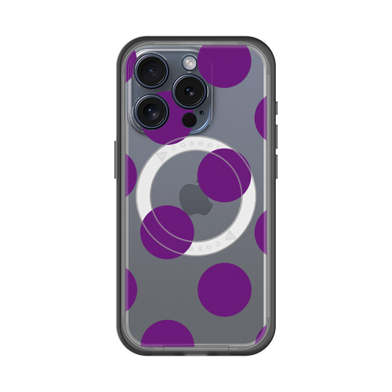 スリムプロテクションプレミアムケース with MagSafe［ シンプルドット - Purple ］