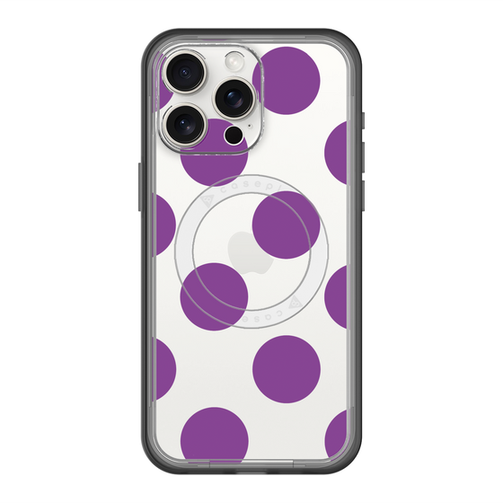 スリムプロテクションプレミアムケース with MagSafe［ シンプルドット - Purple ］