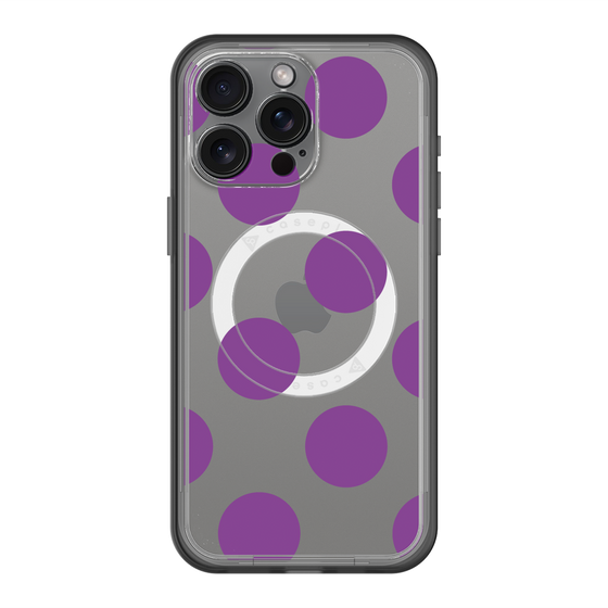 スリムプロテクションプレミアムケース with MagSafe［ シンプルドット - Purple ］