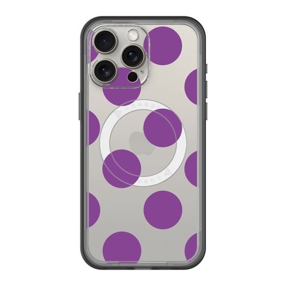 スリムプロテクションプレミアムケース with MagSafe［ シンプルドット - Purple ］