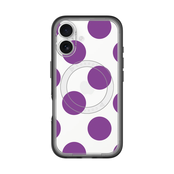 スリムプロテクションプレミアムケース with MagSafe［ シンプルドット - Purple ］