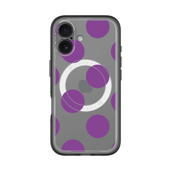 スリムプロテクションプレミアムケース with MagSafe［ シンプルドット - Purple ］