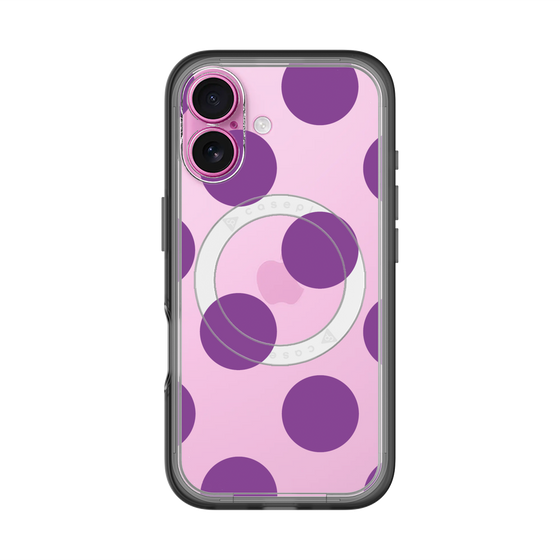 スリムプロテクションプレミアムケース with MagSafe［ シンプルドット - Purple ］
