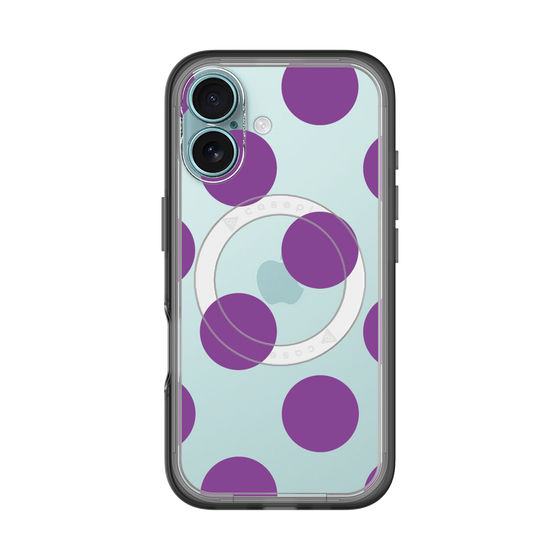 スリムプロテクションプレミアムケース with MagSafe［ シンプルドット - Purple ］