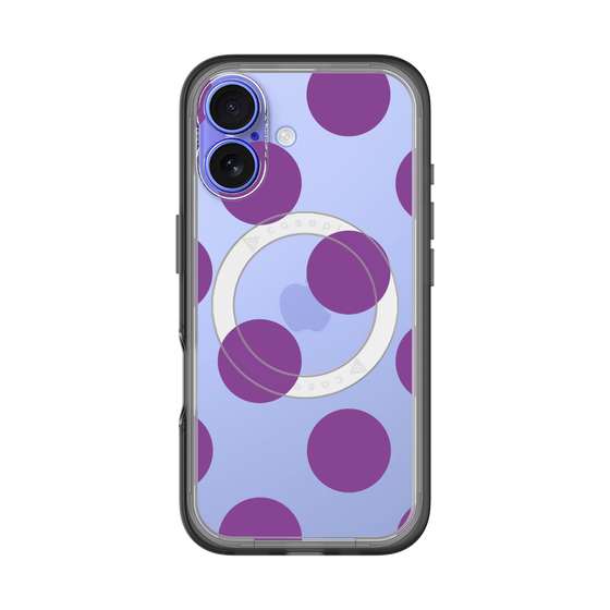 スリムプロテクションプレミアムケース with MagSafe［ シンプルドット - Purple ］