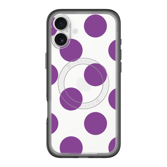 スリムプロテクションプレミアムケース with MagSafe［ シンプルドット - Purple ］