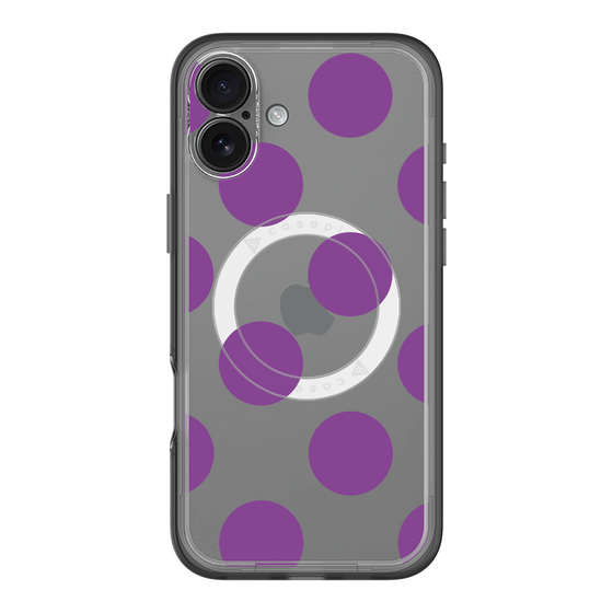 スリムプロテクションプレミアムケース with MagSafe［ シンプルドット - Purple ］