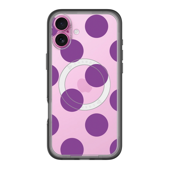 スリムプロテクションプレミアムケース with MagSafe［ シンプルドット - Purple ］