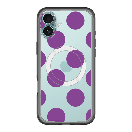 スリムプロテクションプレミアムケース with MagSafe［ シンプルドット - Purple ］