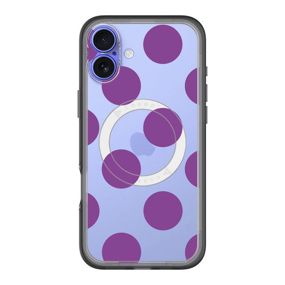スリムプロテクションプレミアムケース with MagSafe［ シンプルドット - Purple ］