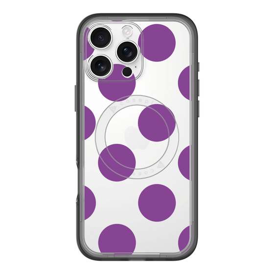 スリムプロテクションプレミアムケース with MagSafe［ シンプルドット - Purple ］