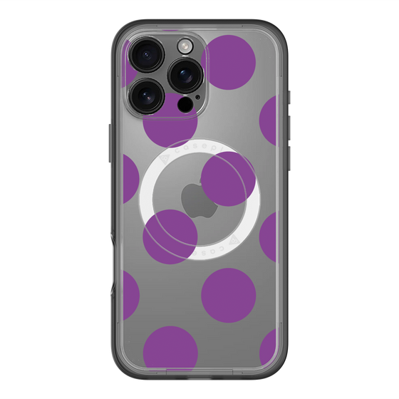 スリムプロテクションプレミアムケース with MagSafe［ シンプルドット - Purple ］