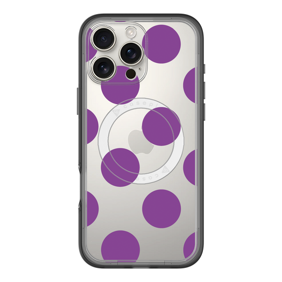 スリムプロテクションプレミアムケース with MagSafe［ シンプルドット - Purple ］