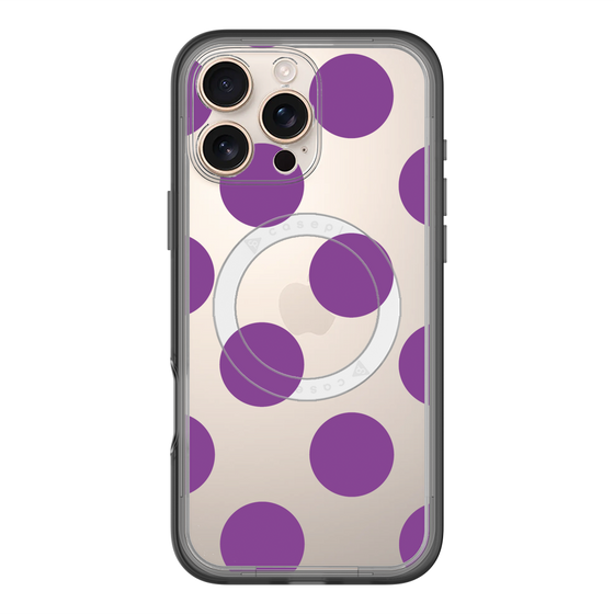 スリムプロテクションプレミアムケース with MagSafe［ シンプルドット - Purple ］