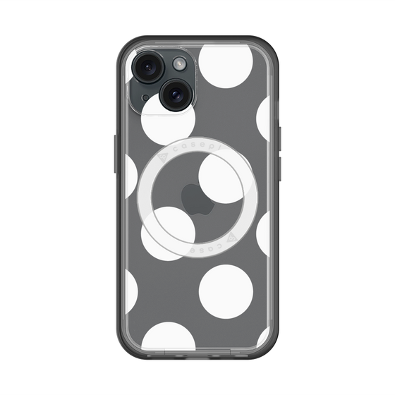 スリムプロテクションプレミアムケース with MagSafe［ シンプルドット - White ］