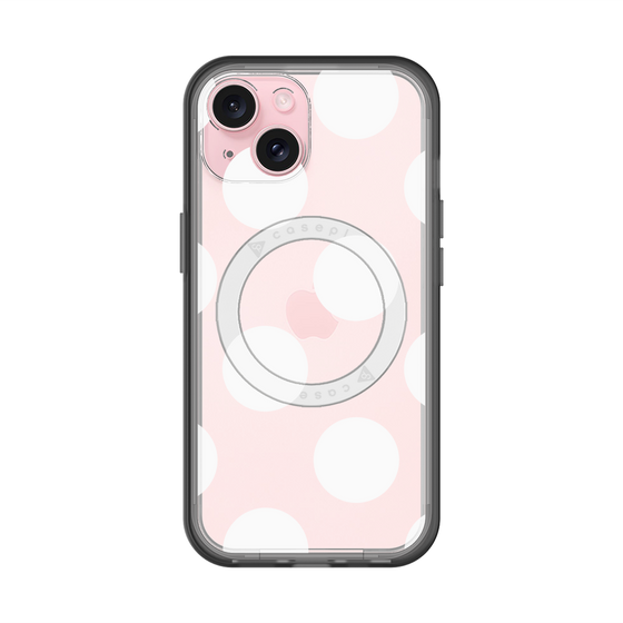 スリムプロテクションプレミアムケース with MagSafe［ シンプルドット - White ］