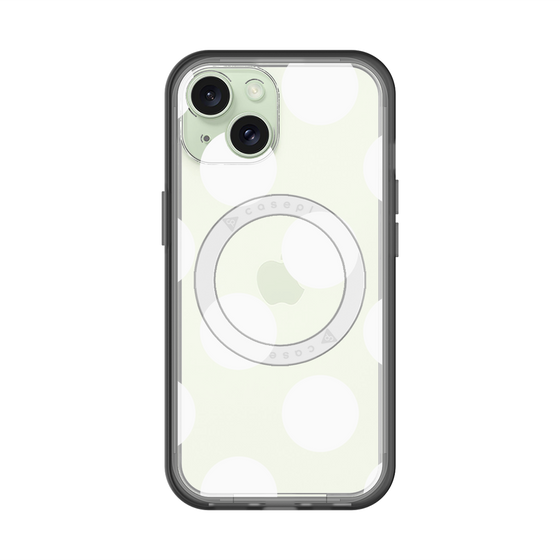 スリムプロテクションプレミアムケース with MagSafe［ シンプルドット - White ］