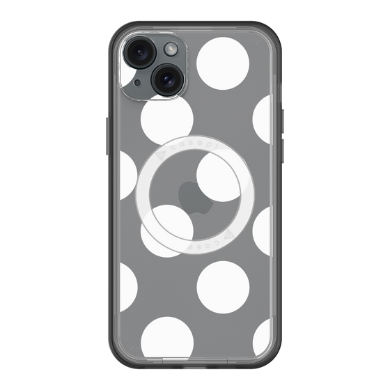 スリムプロテクションプレミアムケース with MagSafe［ シンプルドット - White ］